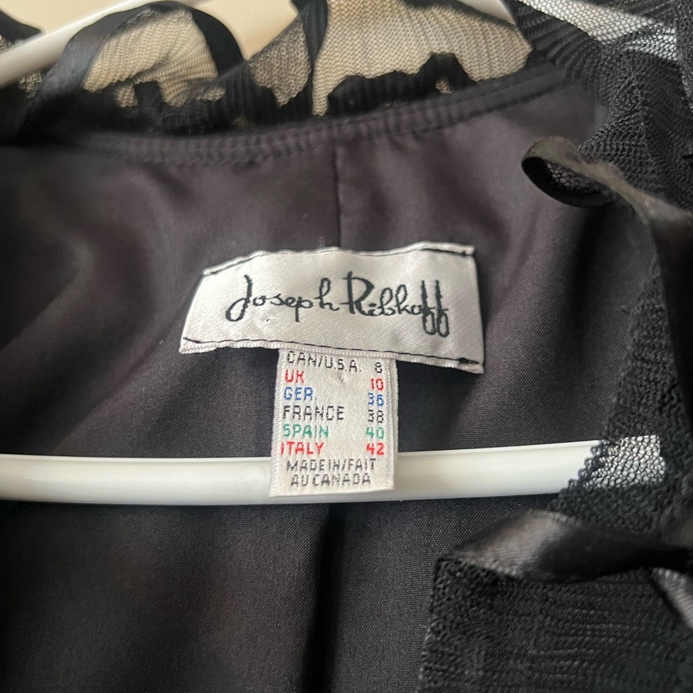 77. Joseph Ribkoff Ruffle Collar Blazer Size 8 - Picture 3 of 8